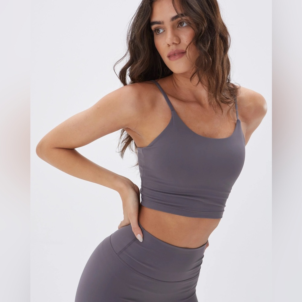 ADANOLA • Ultimate Dark Grey Tank Built In Bra